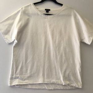 ☀️J Crew White Structured Top